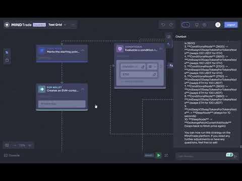 MindTrade: how to use Chat to Strategy to set a limit order on chain